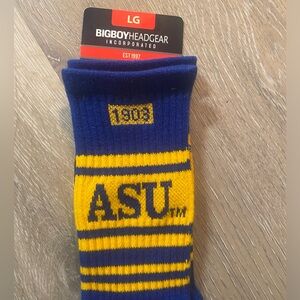 Albany state university golden rams 1903 HBCU socks size Large royal blue